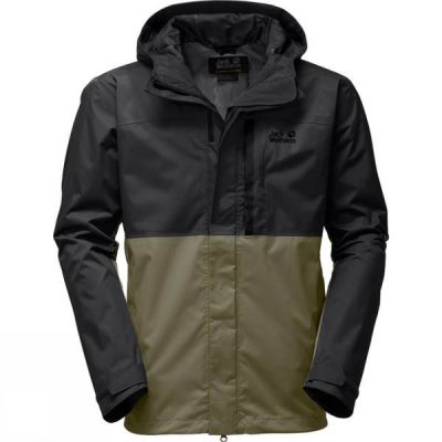 Chaquetas Jack Wolfskin Nimrod Hombre - Gris Oscuro / Verde Oliva - Chile XHA325681